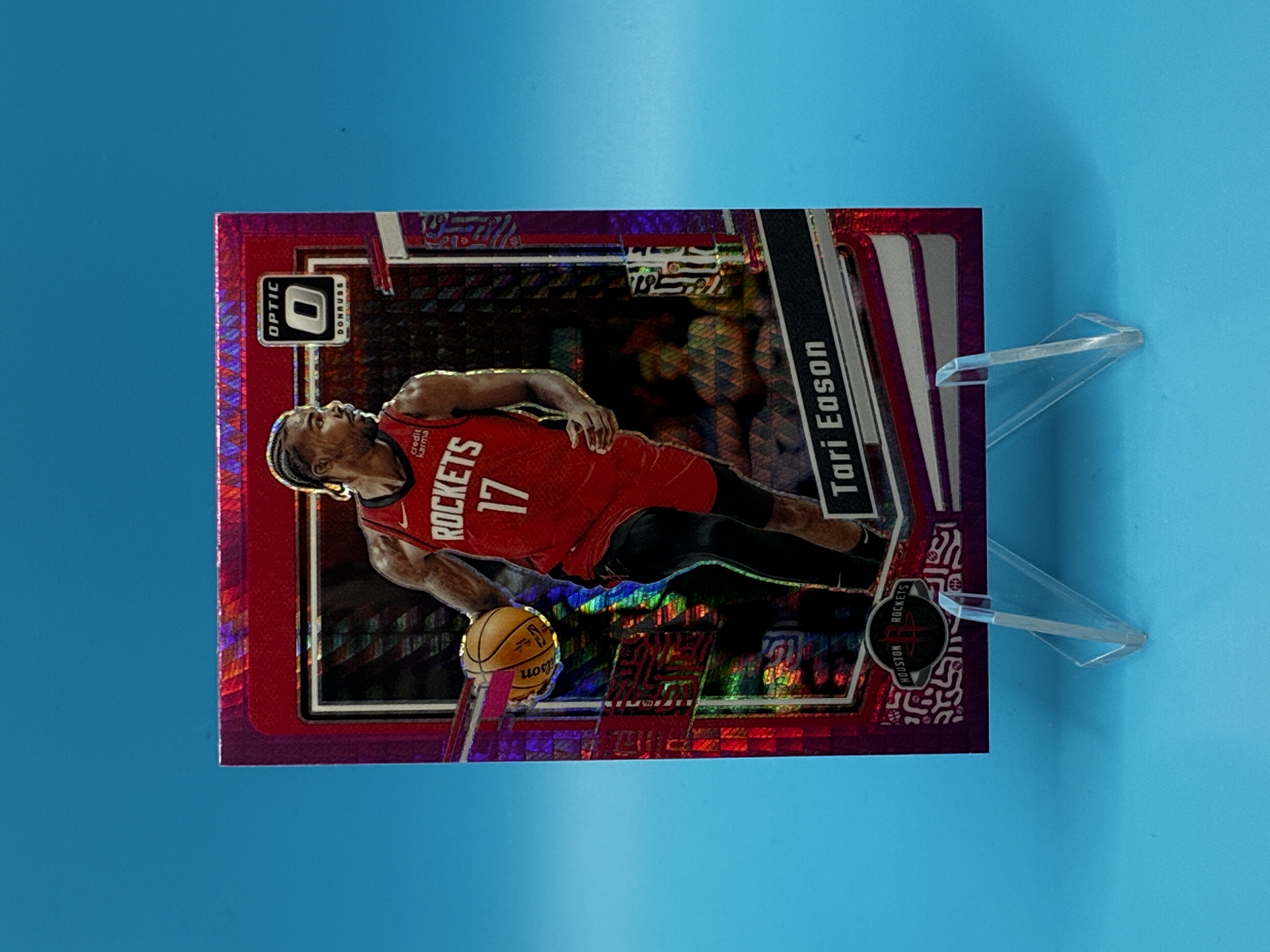 2023/2024 Panini Donruss Optic Tari Eason Pink Velocity #123 Houston Rockets – Vorderseite