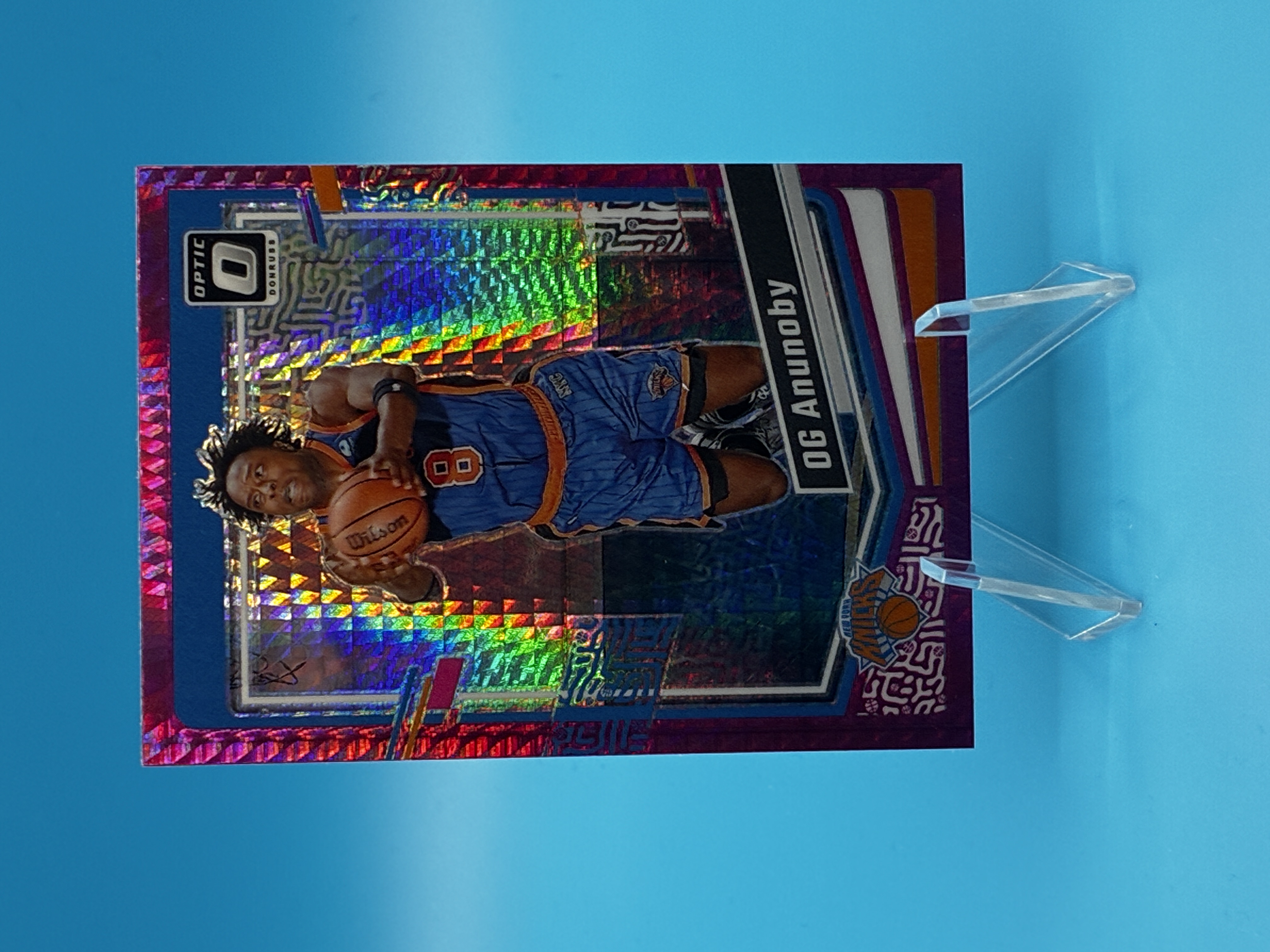 2023/2024 Panini Donruss Optic OG Anunoby Pink Velocity #191 New York Knicks – Vorderseite