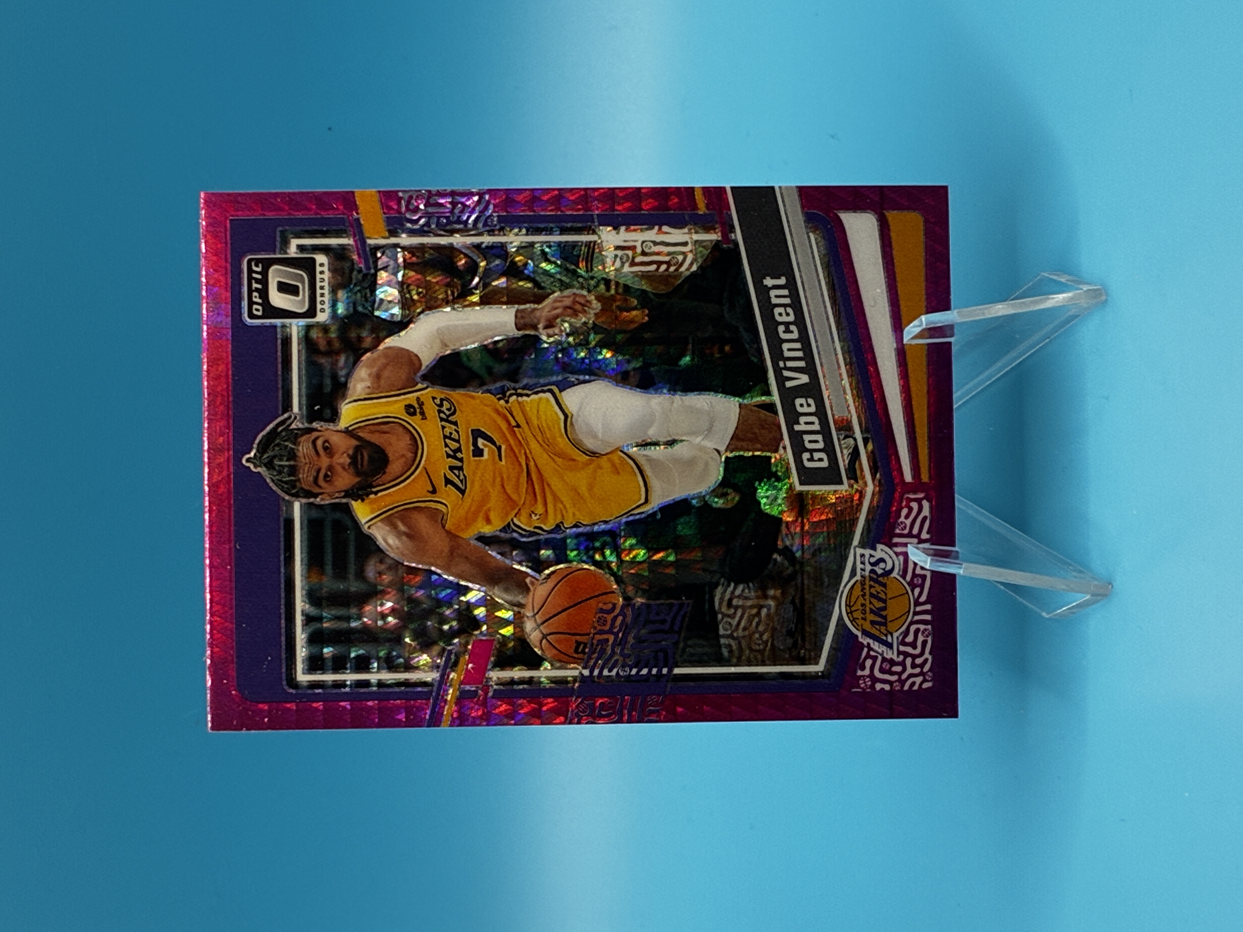 2023/2024 Panini Donruss Optic Gabe Vincent Pink Velocity #36 Los Angeles Lakers – Vorderseite