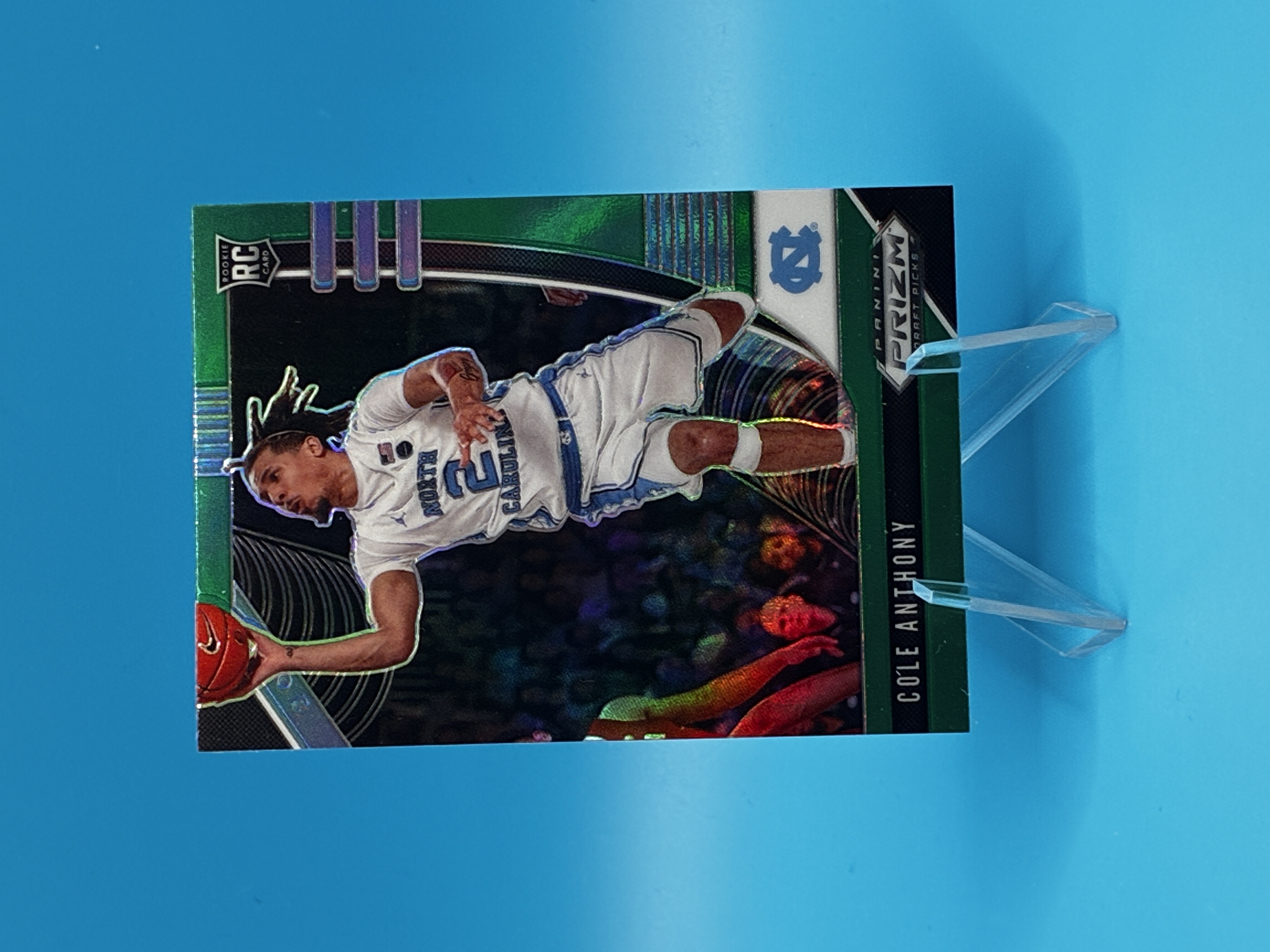 2020 Panini Prizm Draft Picks Cole Anthony Green #49 North Carolina Tar Heels – Vorderseite