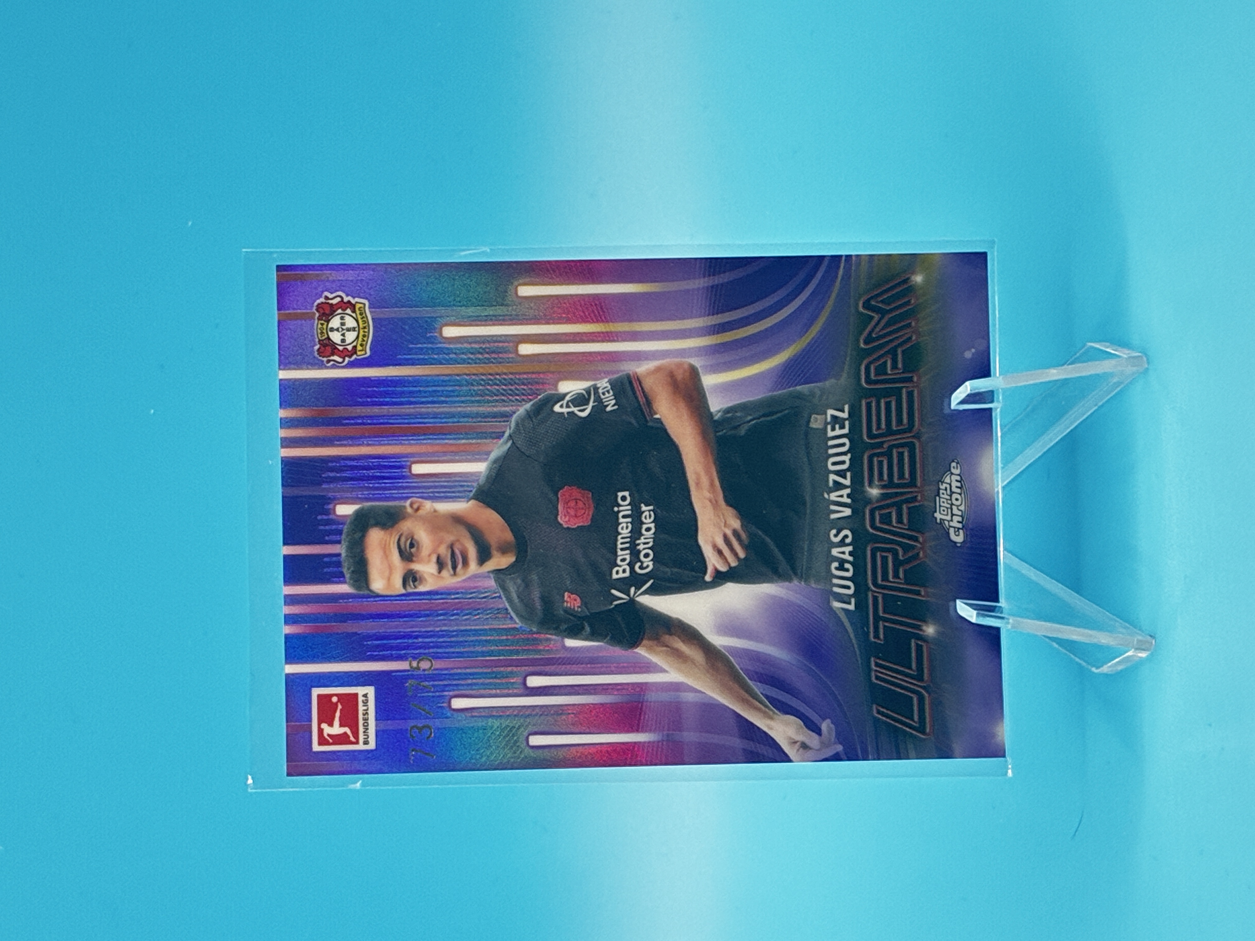 2025/2026 Topps Chrome Lucas Vázquez UltraBeam 73/75 #UB-25 Bayer 04 Leverkusen – Vorderseite