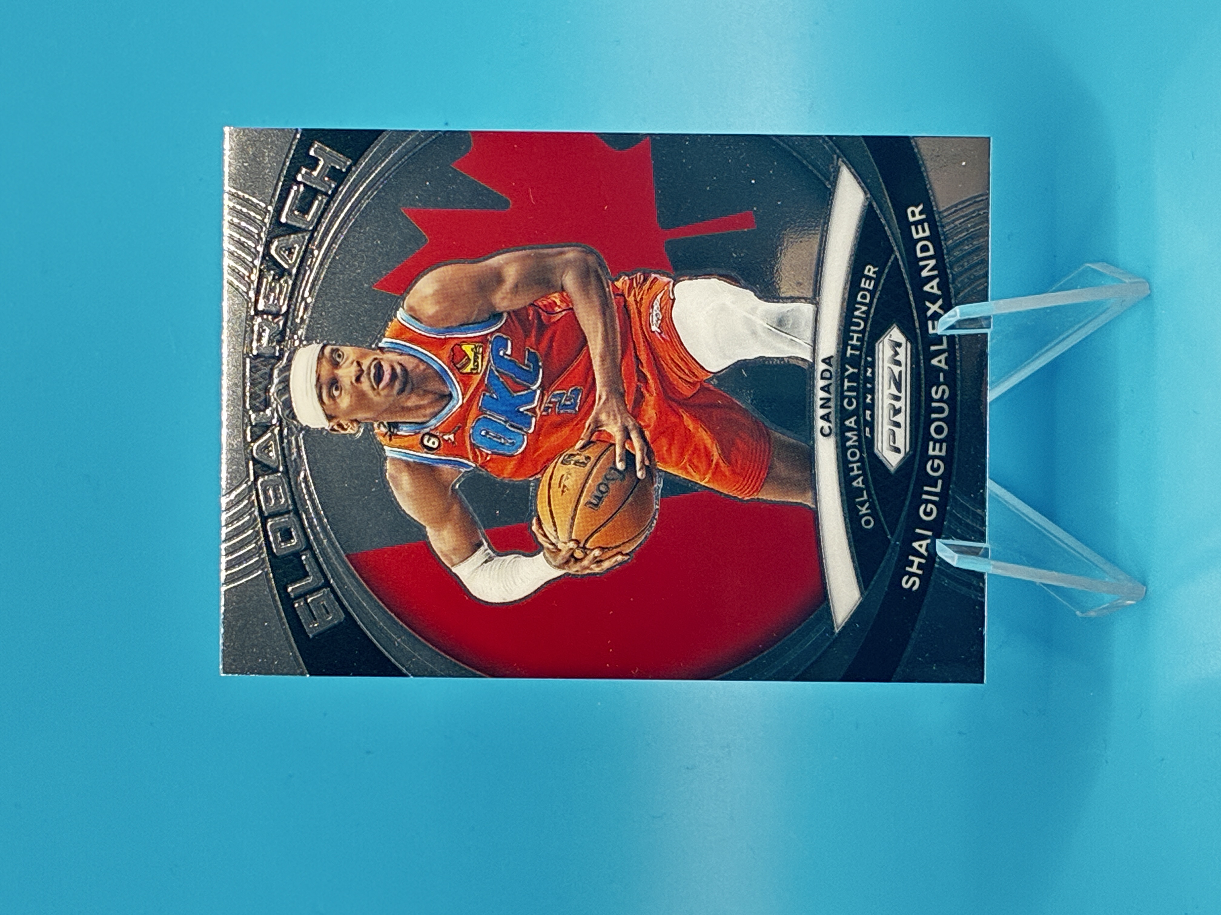 2023/2024 Panini Prizm Shai Gilgeous-Alexander Global Reach #6 Oklahoma City Thunder – Vorderseite