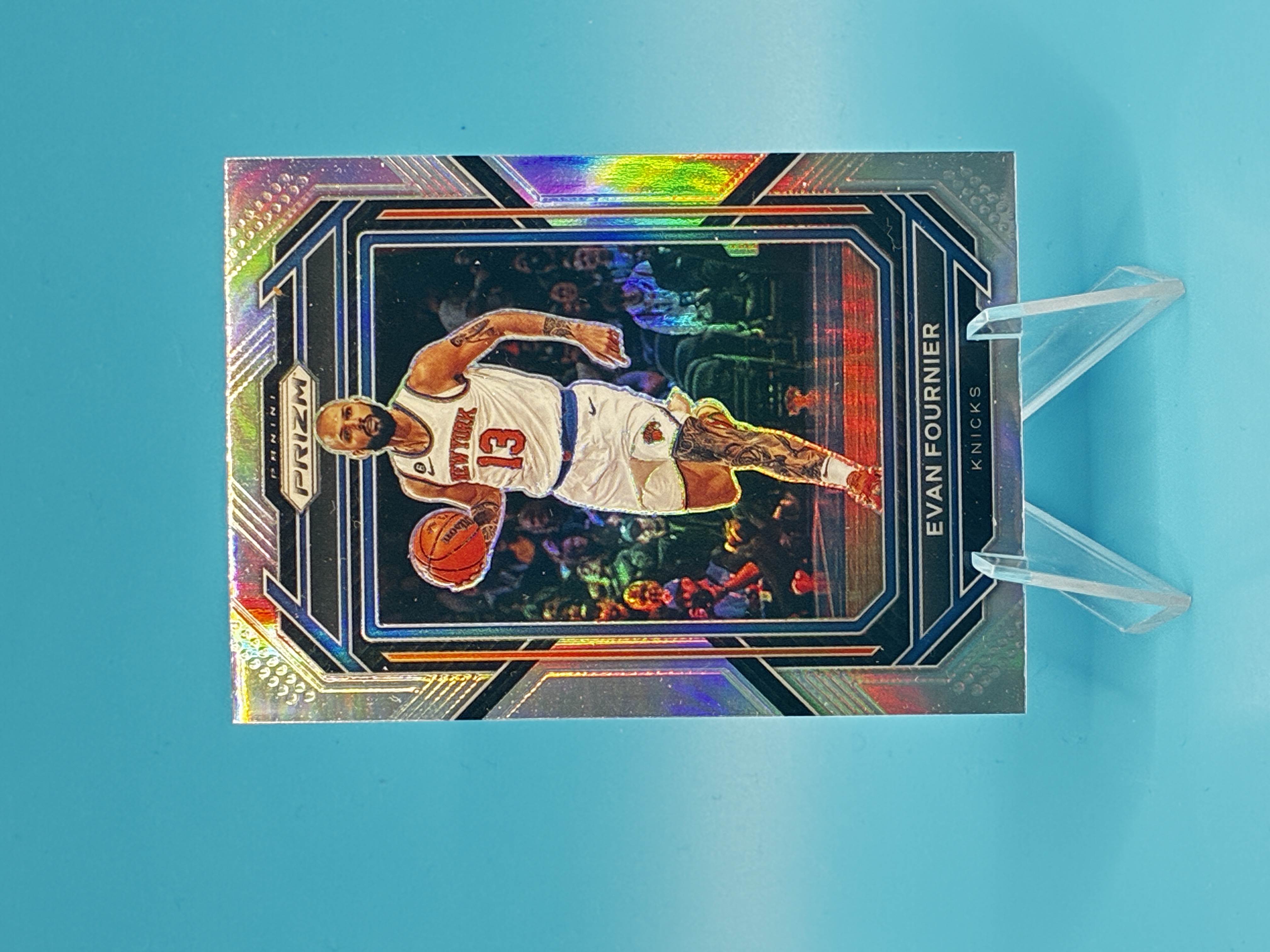 2022/2023 Panini Prizm Evan Fournier Silver #8 New York Knicks – Vorderseite