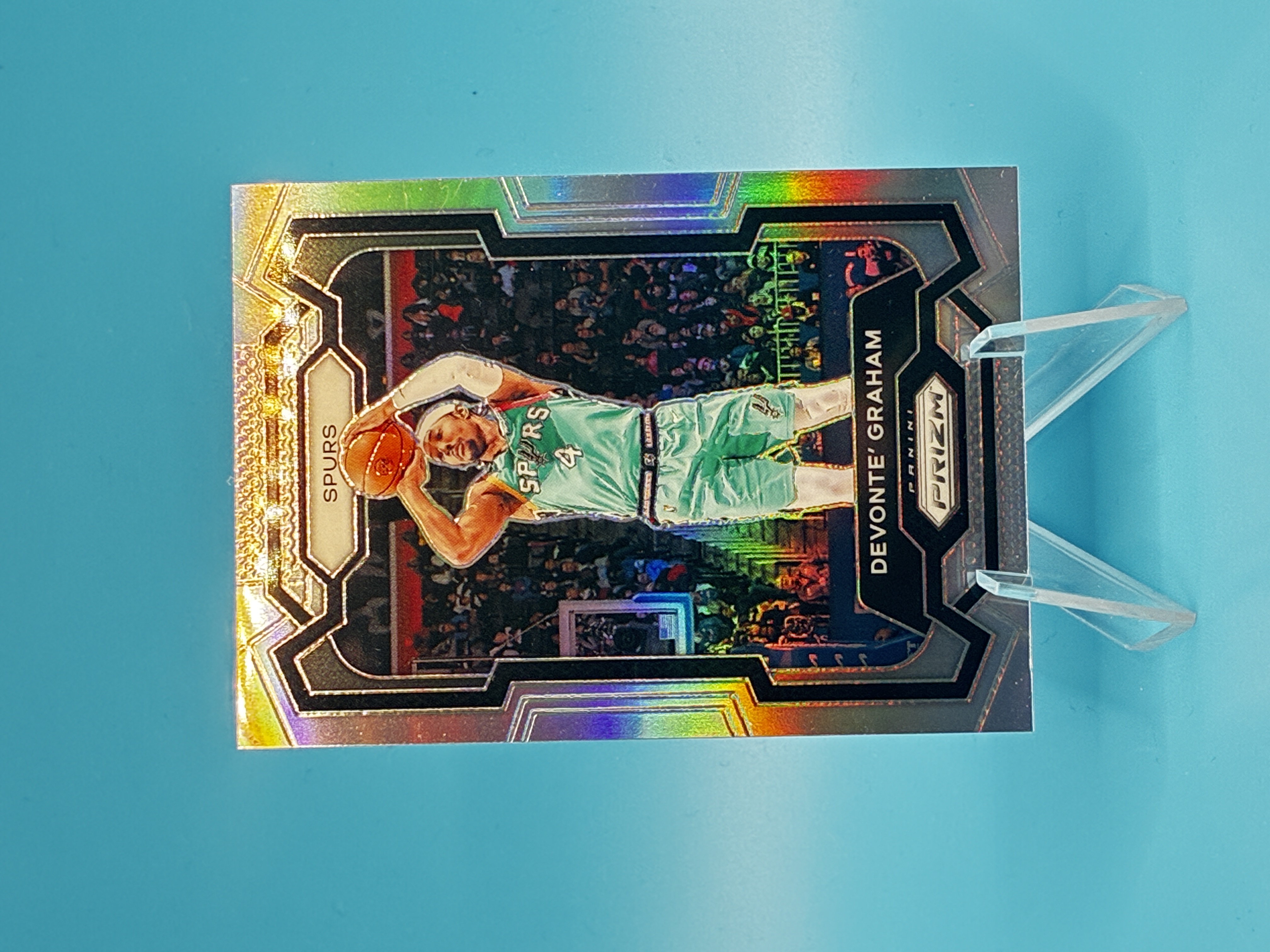 2023/2024 Panini Prizm Devonte' Graham Silver #233 San Antonio Spurs – Vorderseite