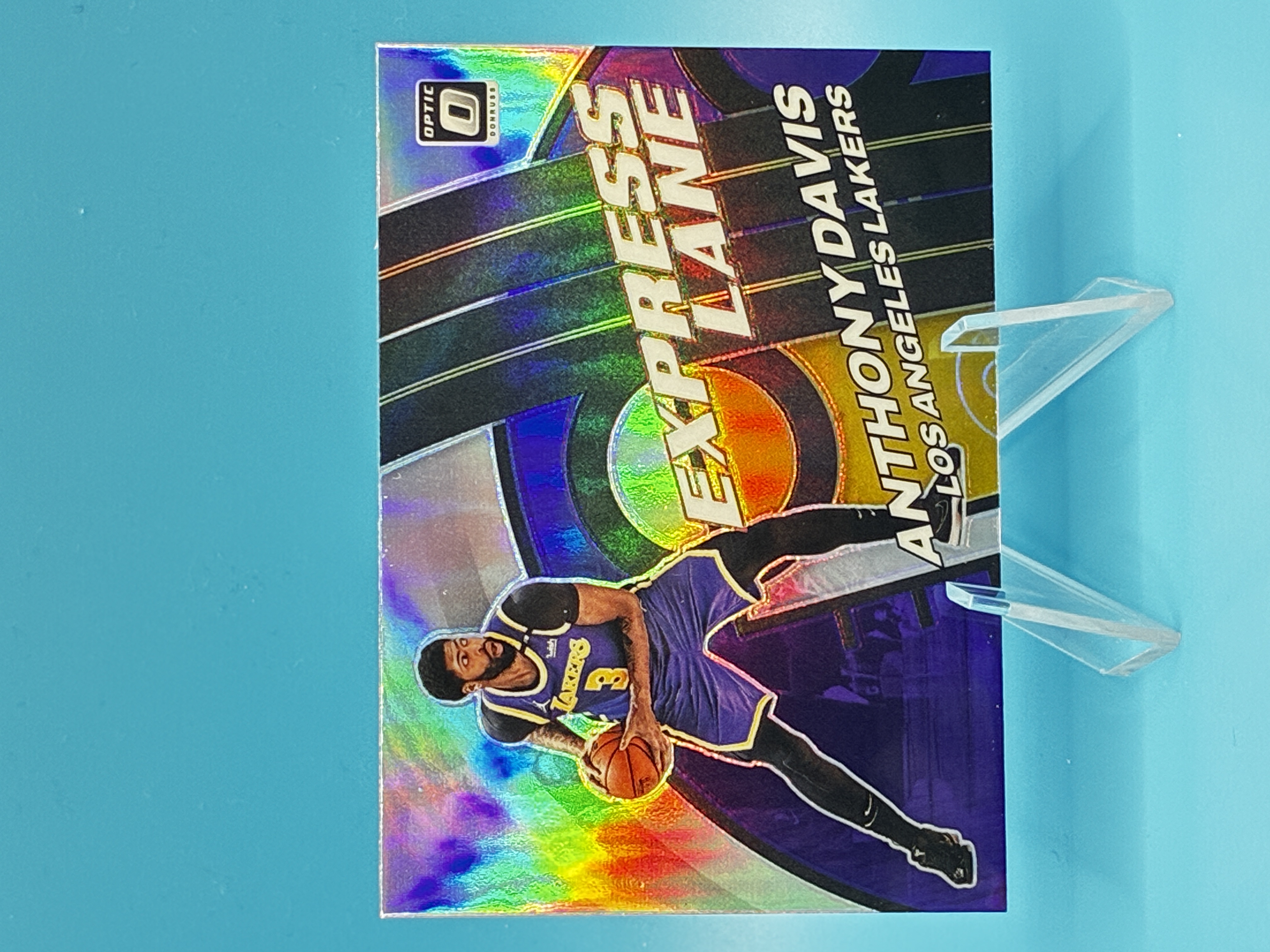 2021/2022 Panini Optic Anthony Davis Holo Express Lane #19 Los Angeles Lakers – Vorderseite