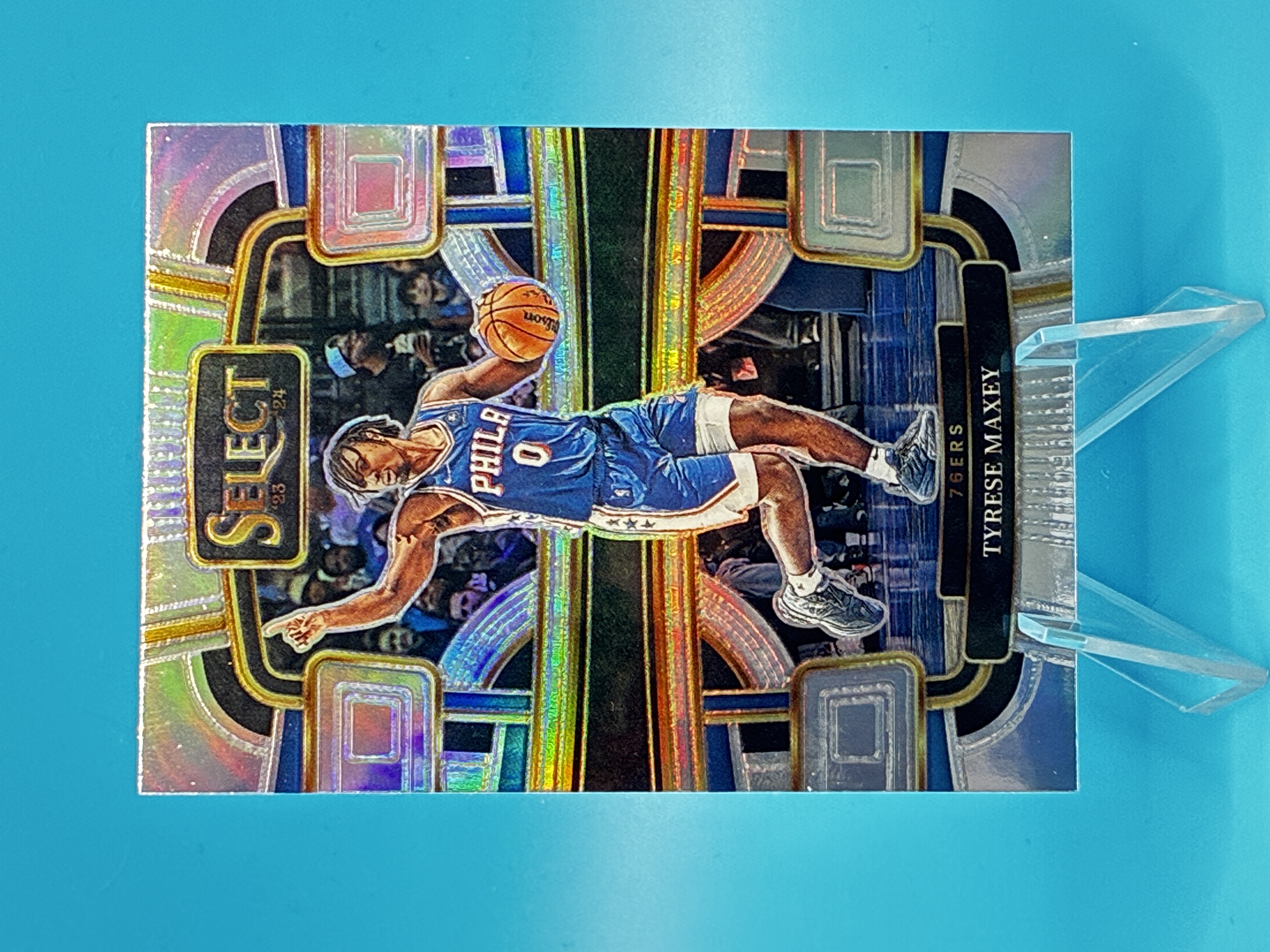2023/2024 Panini Select Tyrese Maxey Silver #44 Philadelphia 76ers – Vorderseite