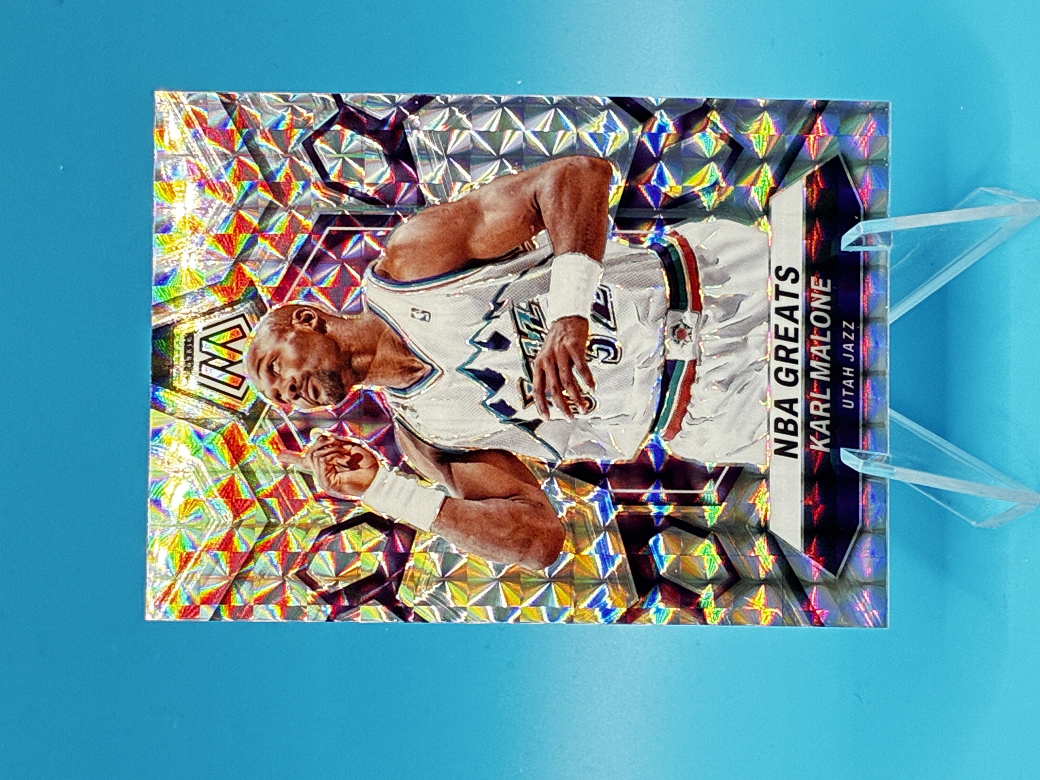 2023/2024 Panini Mosaic Karl Malone Prizm NBA Greats #297 Utah Jazz – Vorderseite