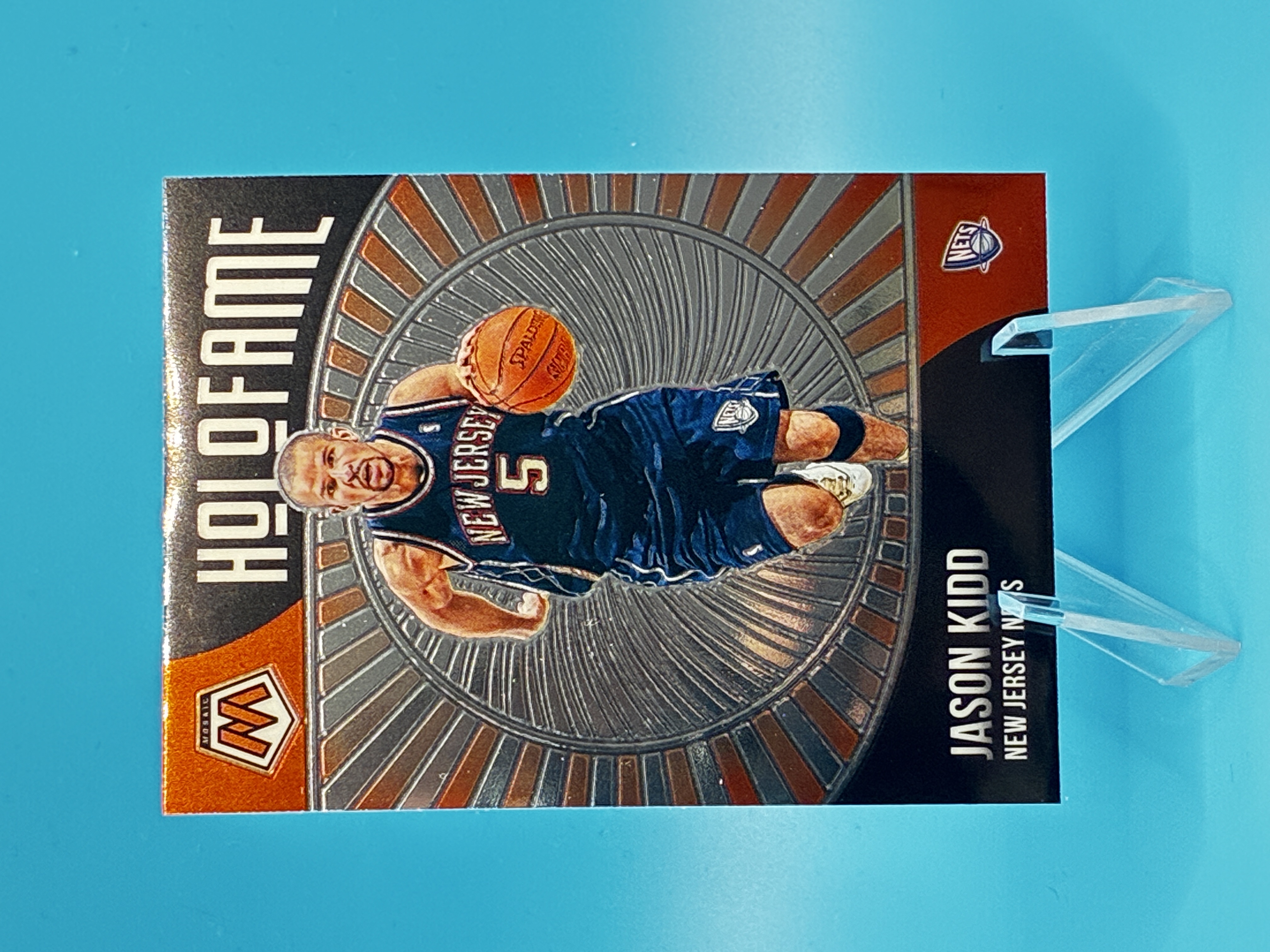2020/2021 Panini Mosaic Jason Kidd Holo Fame #9 New Jersey Nets – Vorderseite