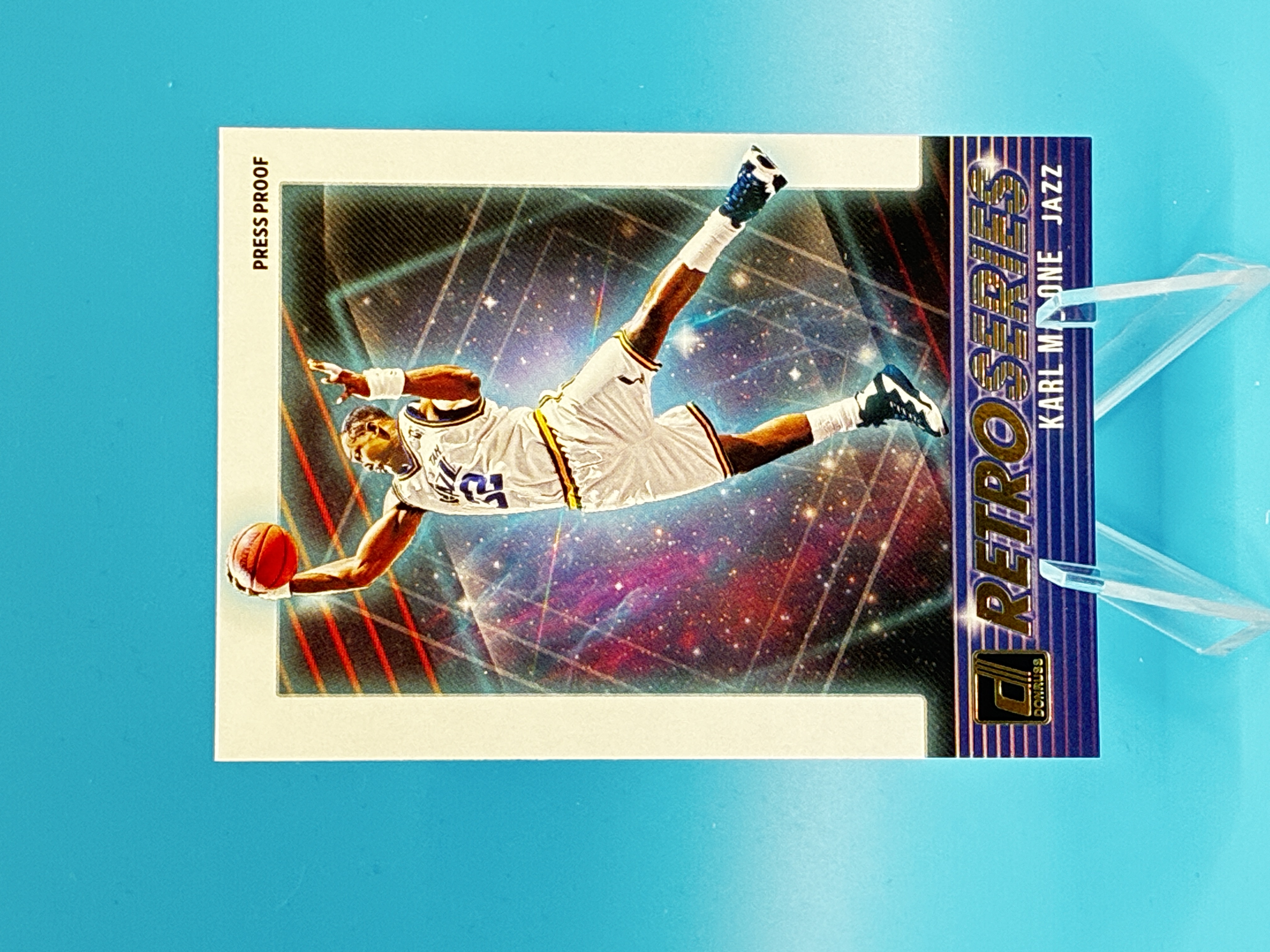 2021/2022 Panini Donruss Karl Malone Press Proof Retro Series #25 Utah Jazz – Vorderseite