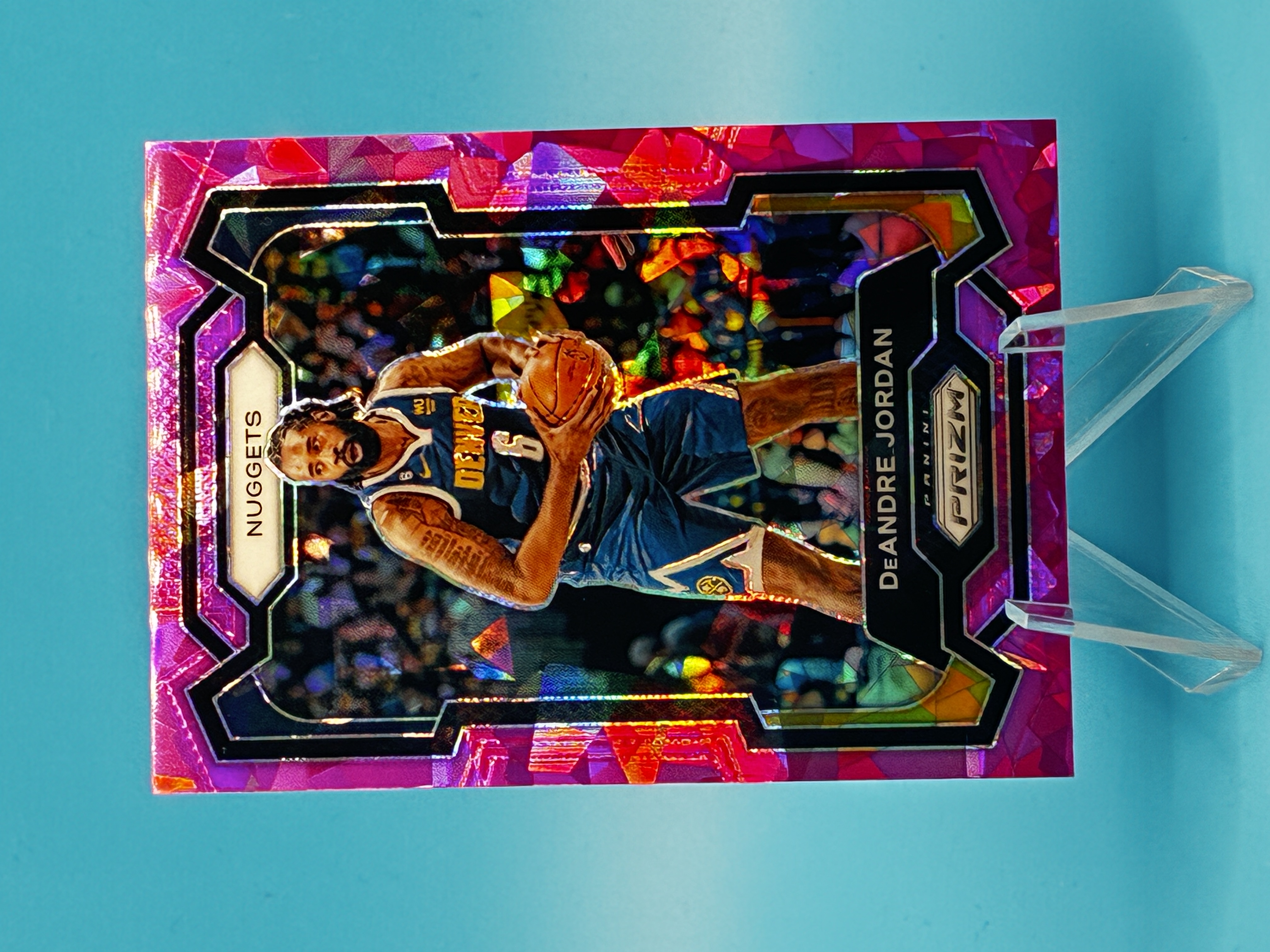 2023/2024 Panini Prizm DeAndre Jordan Pink Cracked Ice #271 Denver Nuggets – Vorderseite