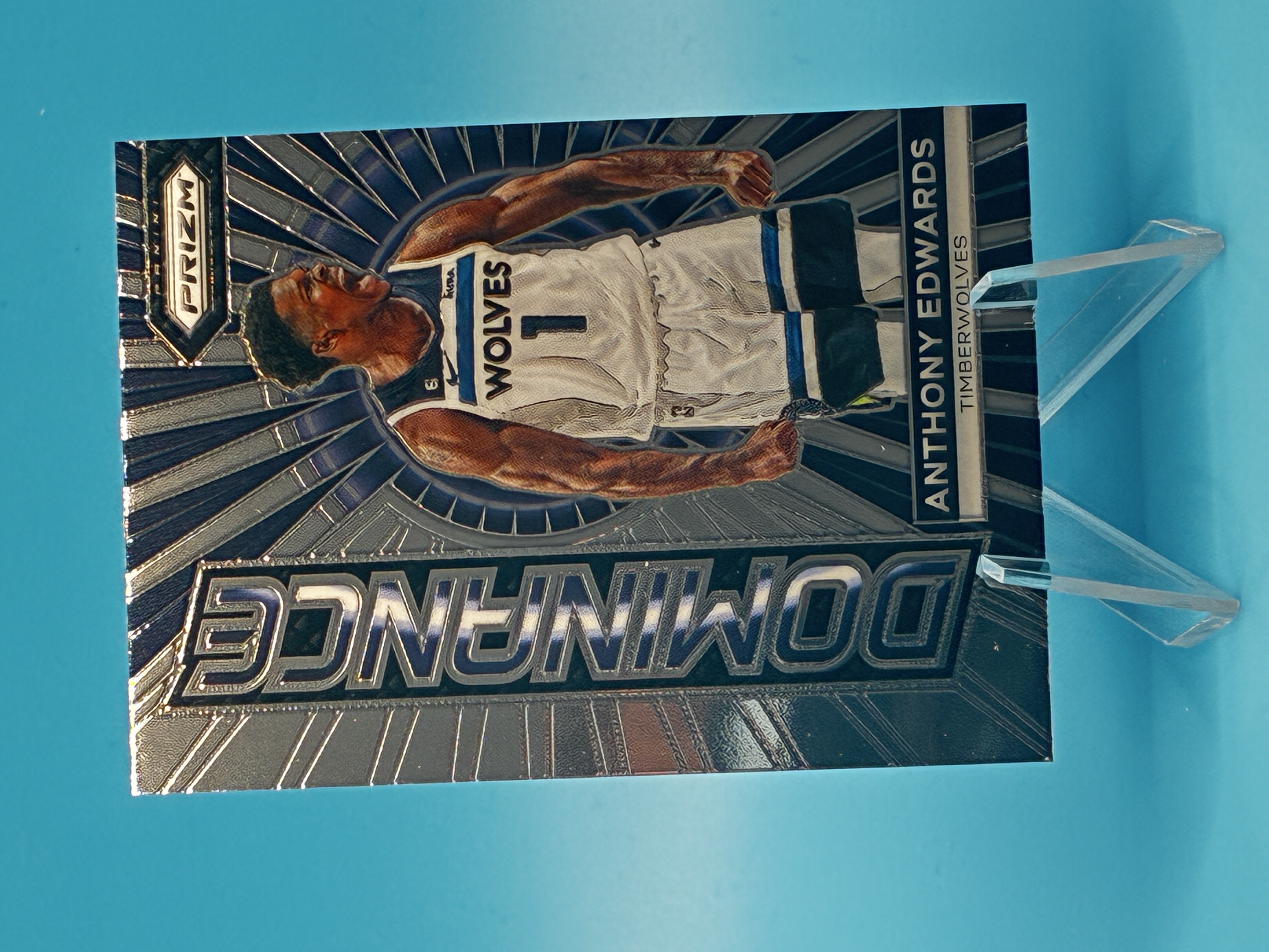 2023/2024 Panini Prizm Anthony Edwards Dominance #15 Minnesota Timberwolves – Vorderseite