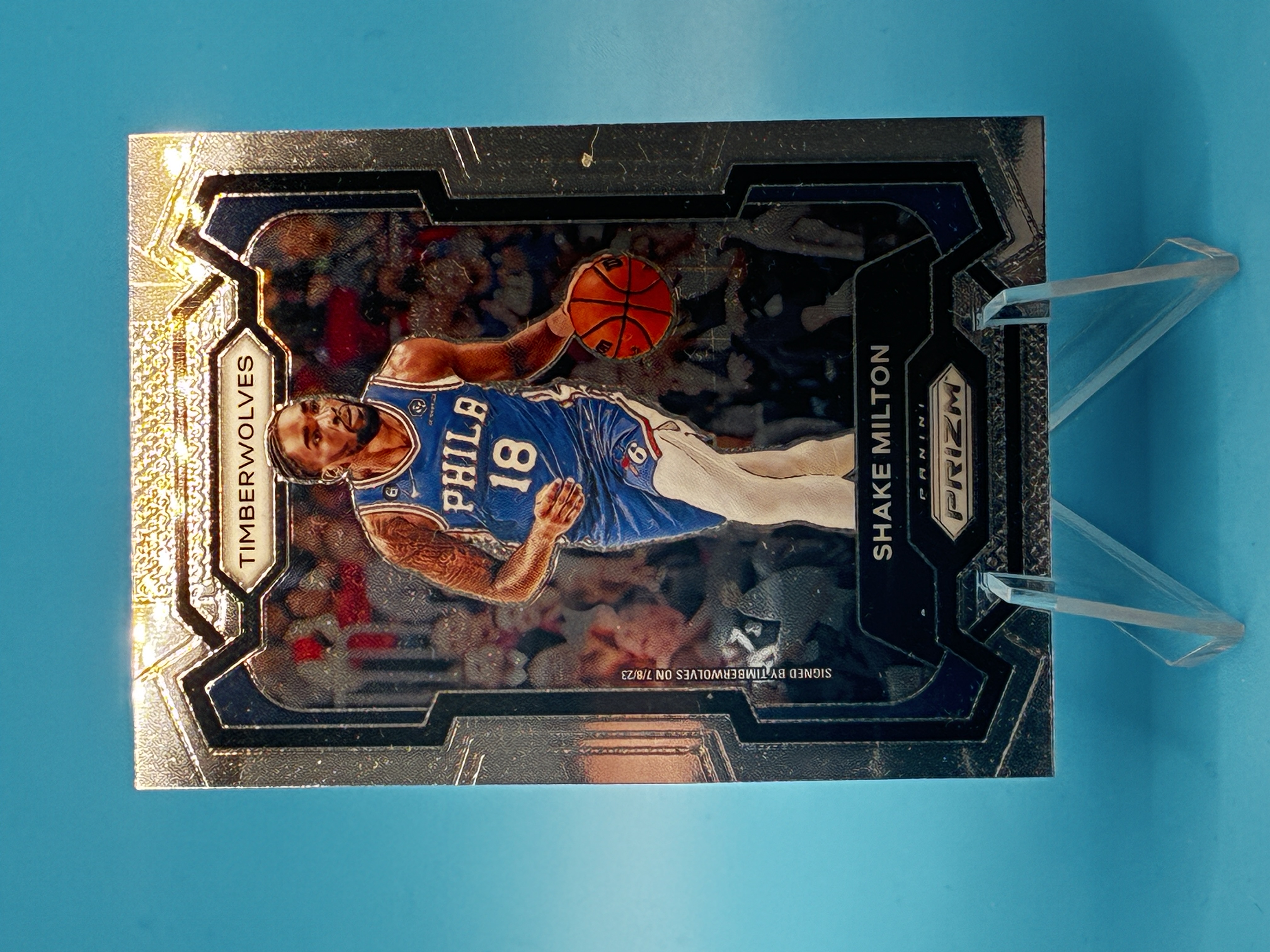 2023/2024 Panini Prizm Shake Milton #215 Minnesota Timberwolves – Vorderseite