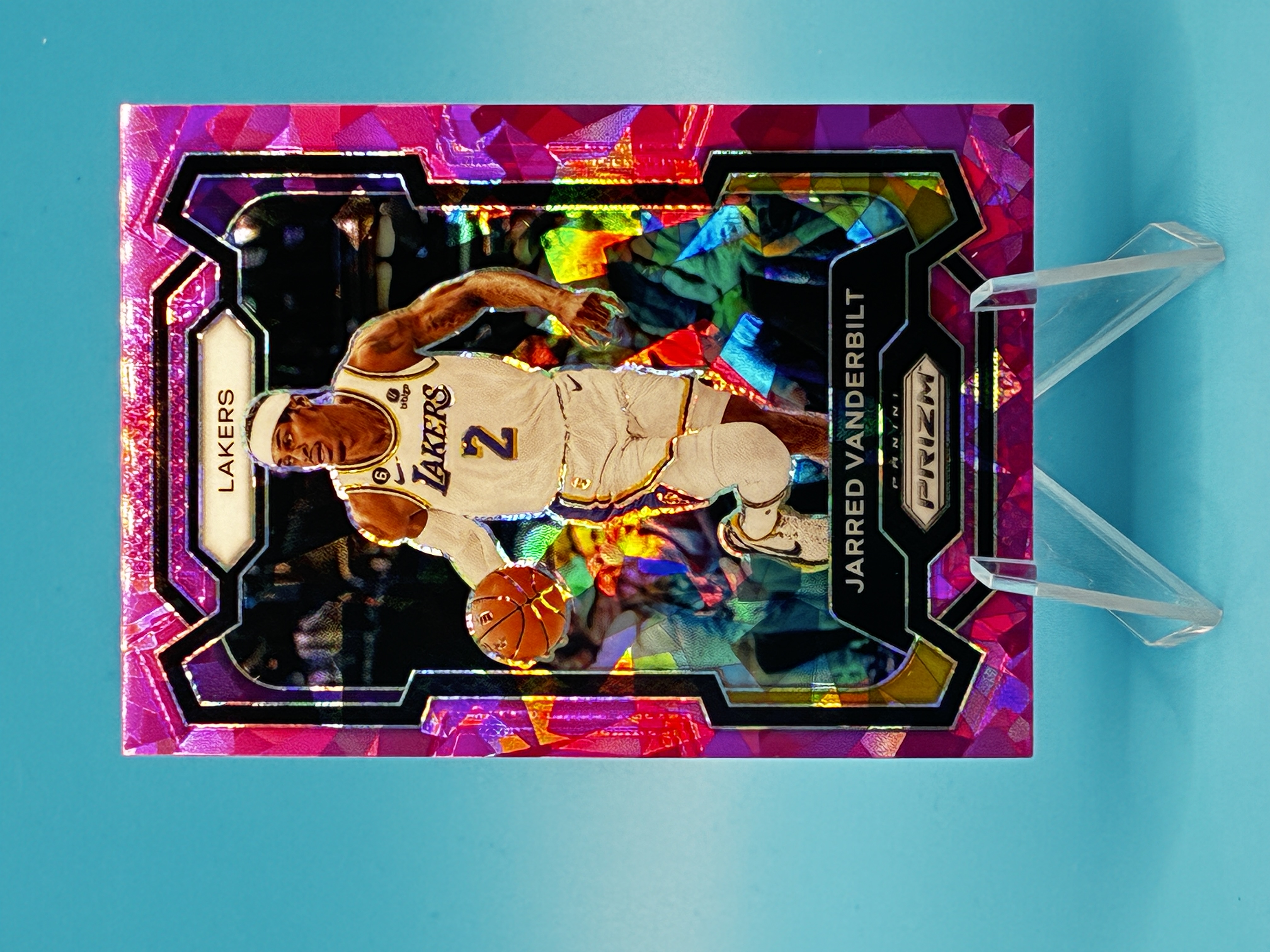 2023/2024 Panini Prizm Jarred Vanderbilt Pink Ice #202 Los Angeles Lakers – Vorderseite